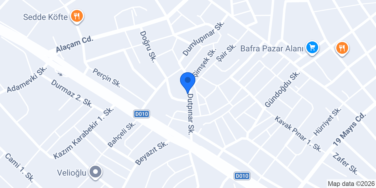Bafra Altat Dondurma CAFE konumu
