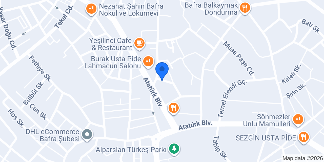 BAFRA ERTUR TURİZM konumu