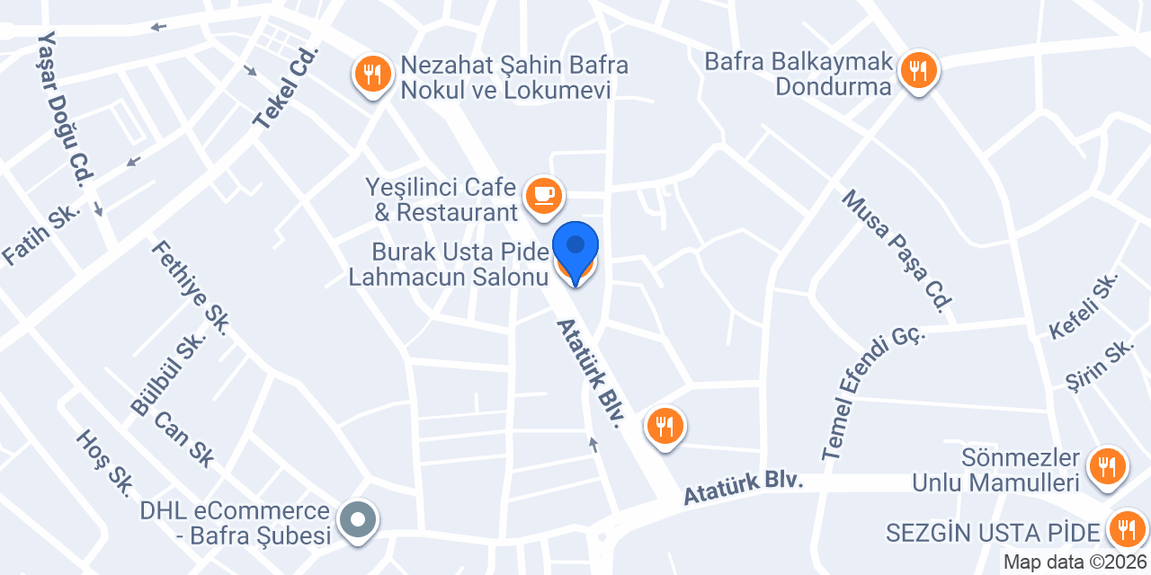 Burak Usta Pide Lahmacun Salonu konumu