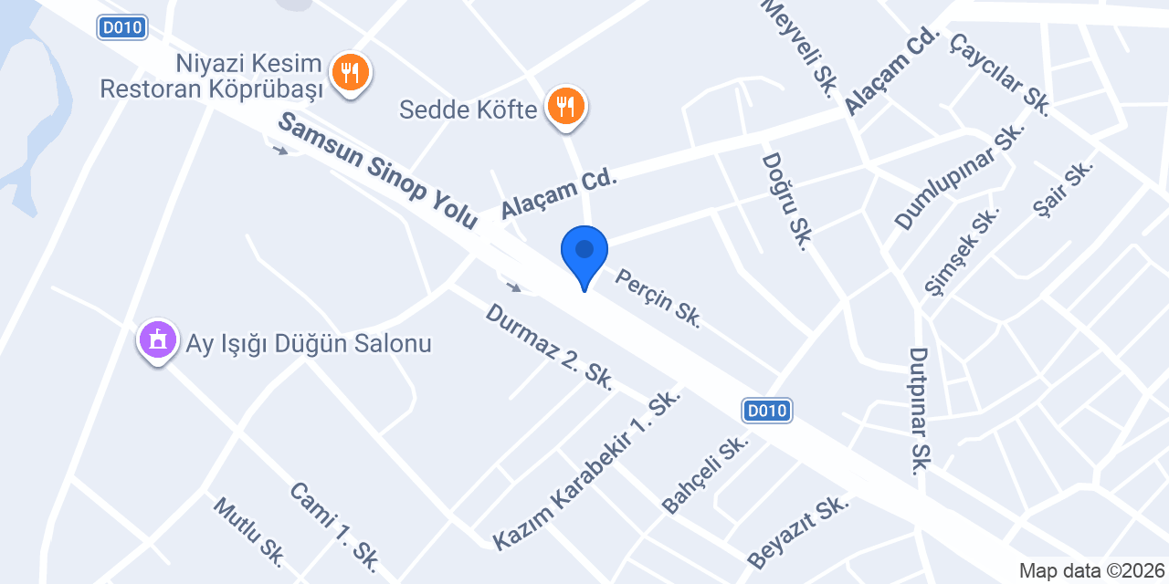 ÇALIK OTO CAM BAFRA konumu