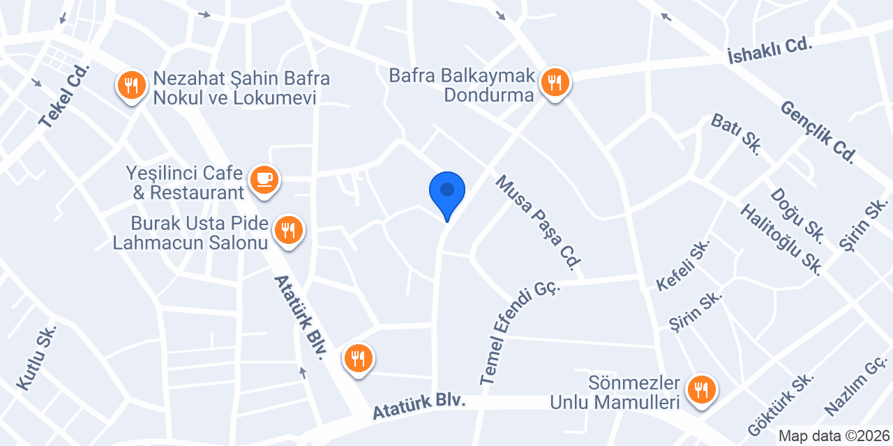 Bafra Güner İnşaat konumu