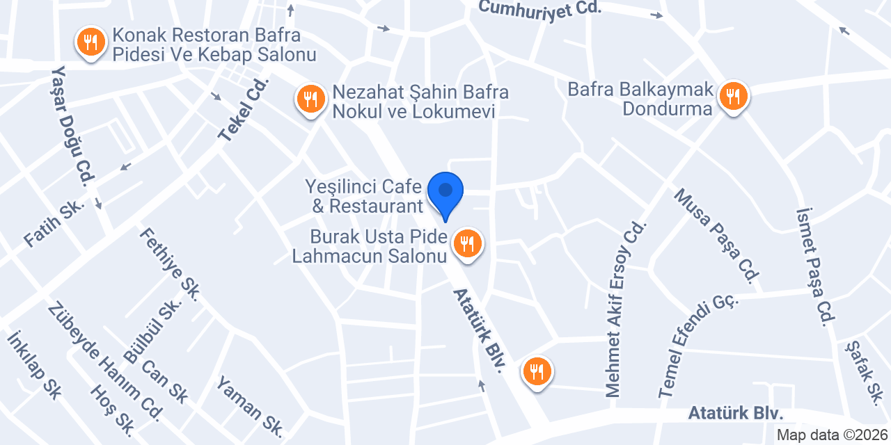 Bonjour Cafe bafra konumu