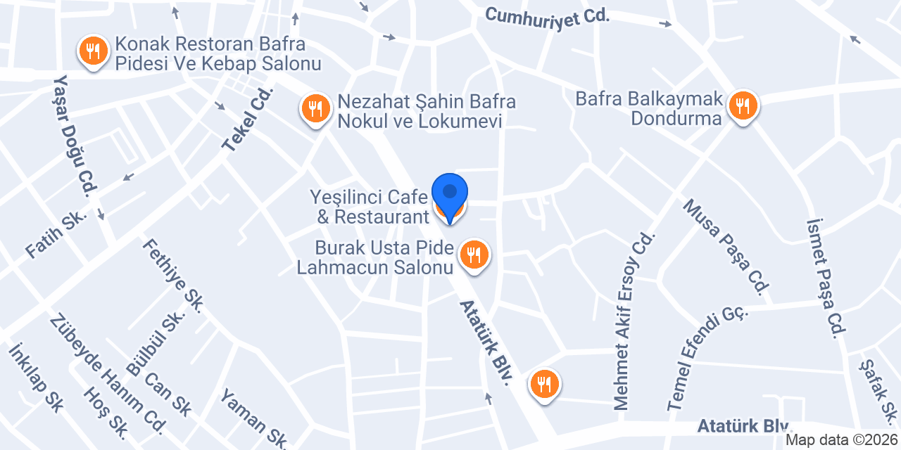 Yeşilinci Cafe & Restaurant konumu