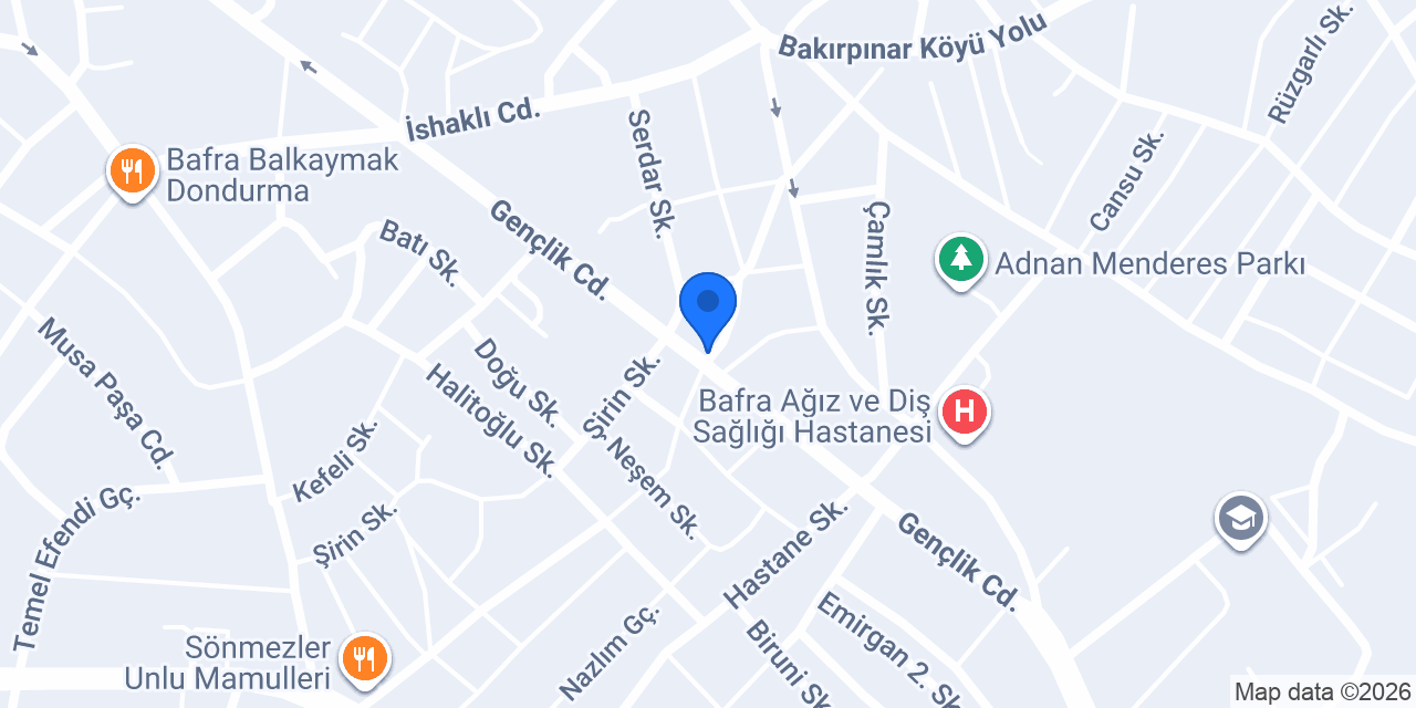 Samsun/Bafra baş karot konumu