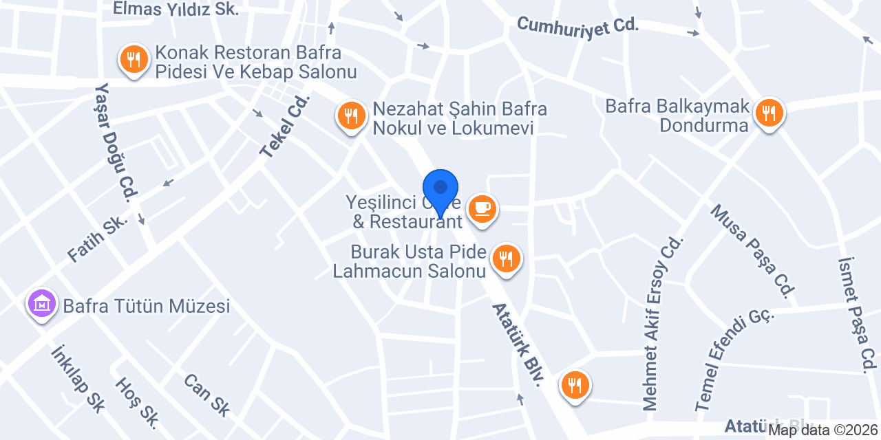 bafra addax konumu