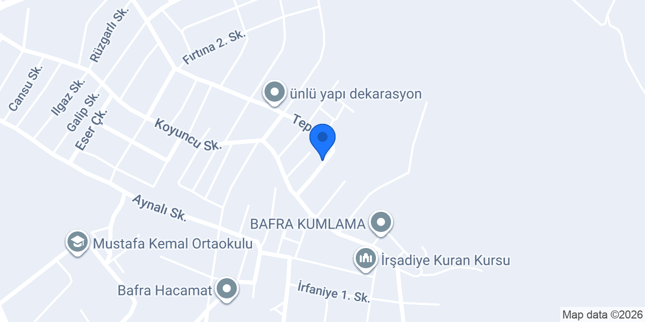 Bafra Web Tasarım konumu