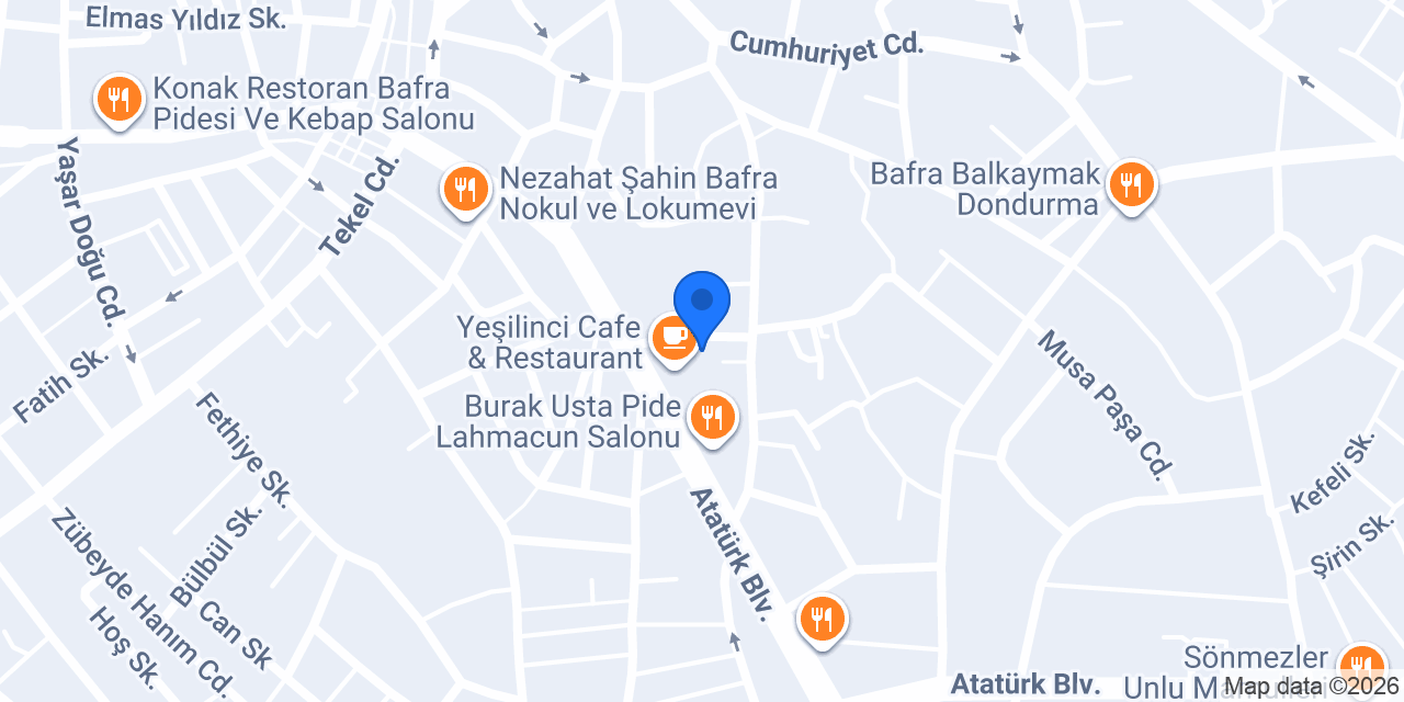 Şan Cafe Bafra konumu