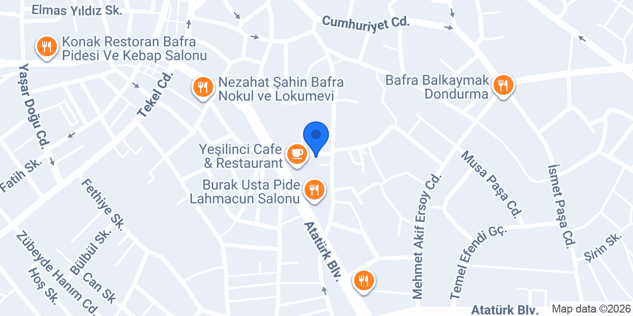 Ersağ Samsun/Bafra Büro konumu