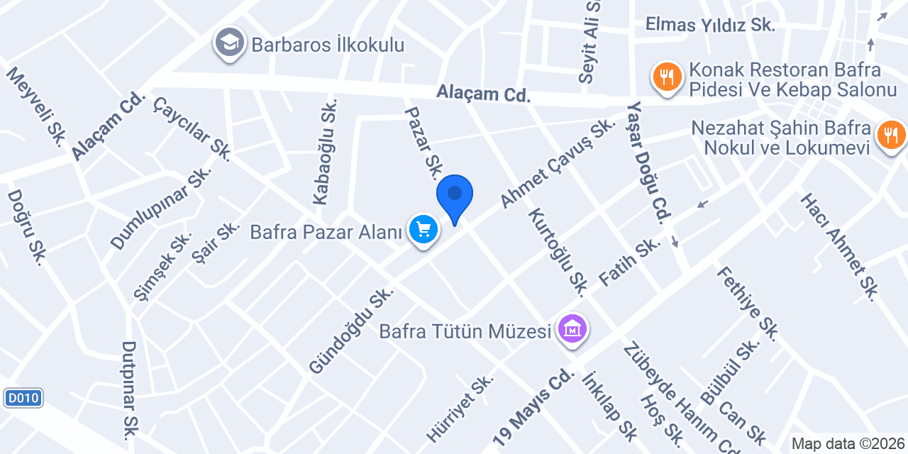 Bafra Pazar Taksi konumu