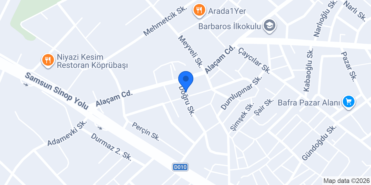 Karaca Oto Elektrik konumu