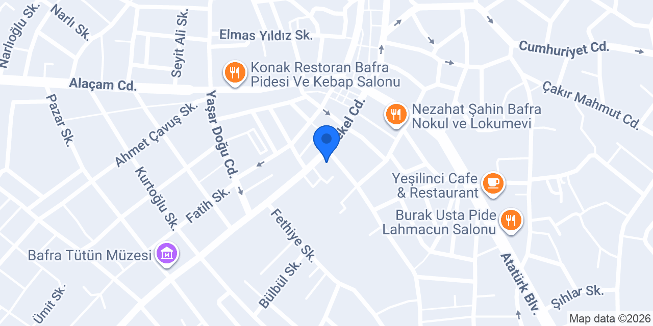 YEDAŞ Bafra konumu
