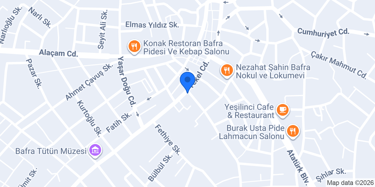 Bafra Acıktım1 Döner Salonu konumu