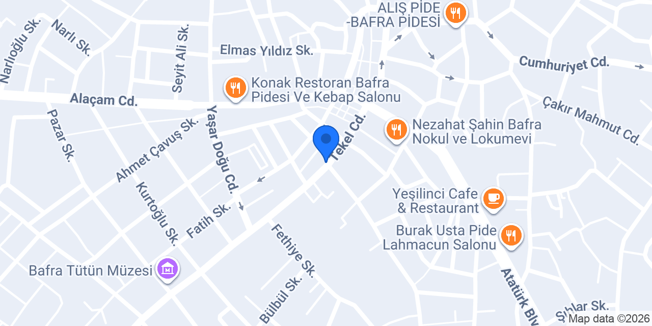 TEB Bafra Şubesi konumu