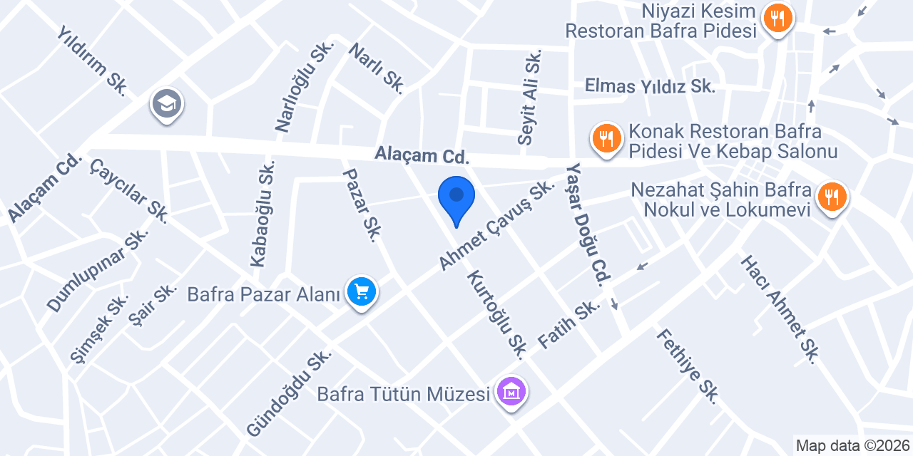 Arnavut Börekçisi Bafra konumu