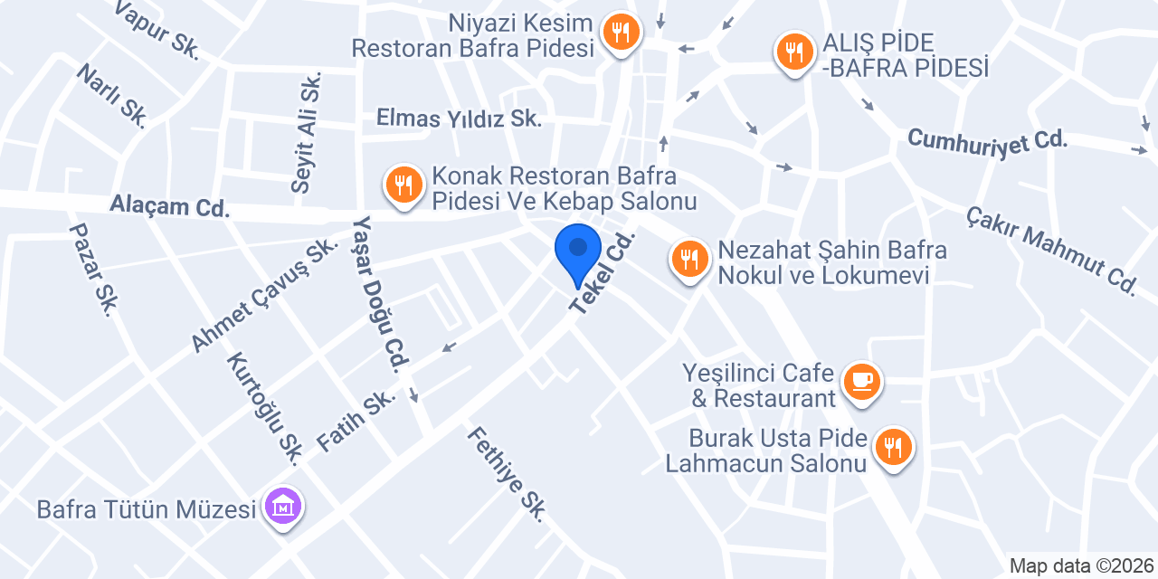 FuzulEv Samsun Bafra Şube konumu