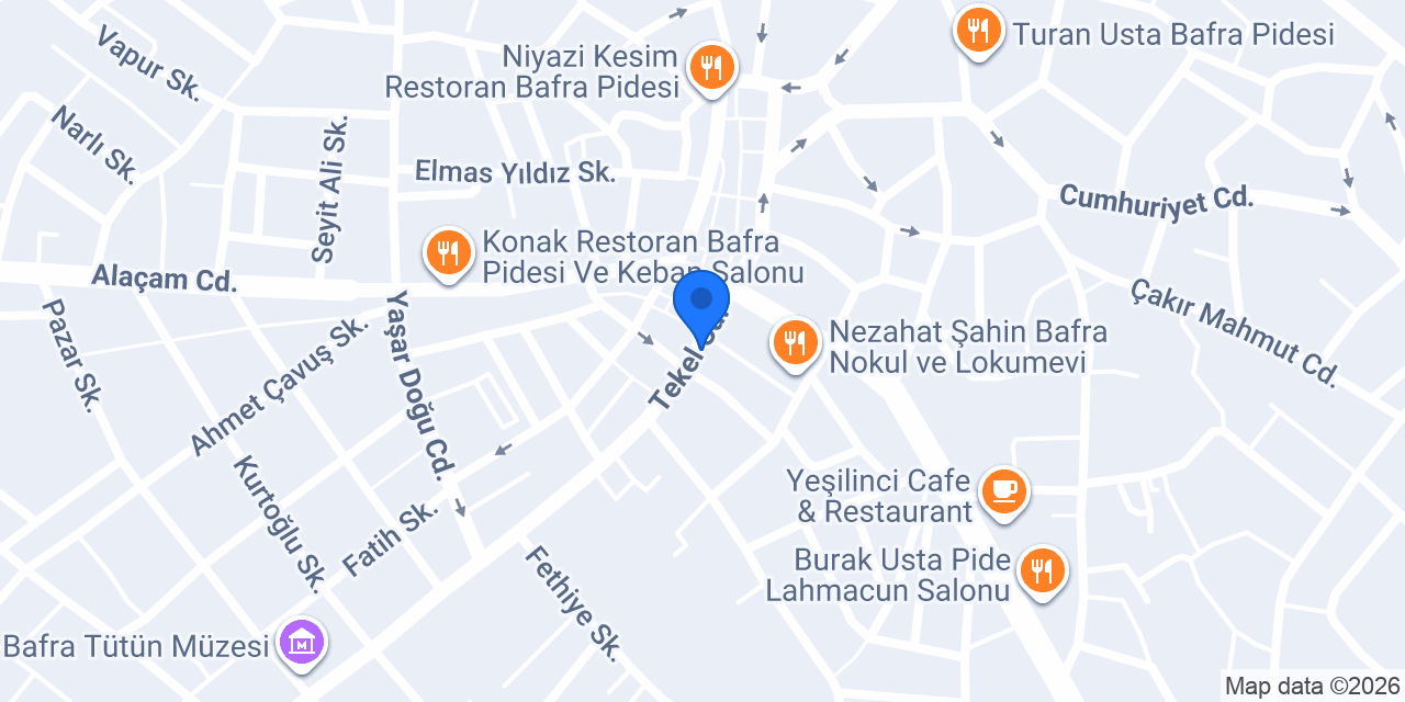 VakıfBank Bafra Şubesi konumu
