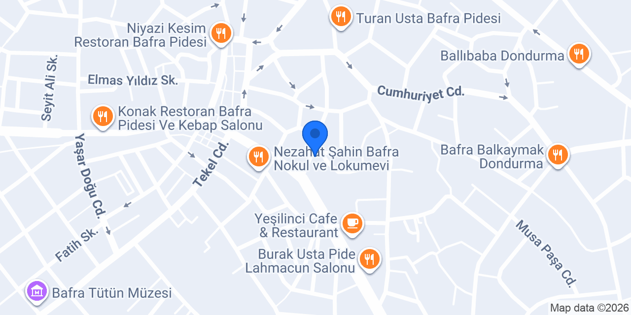TUNCAY USTA BAFRA konumu