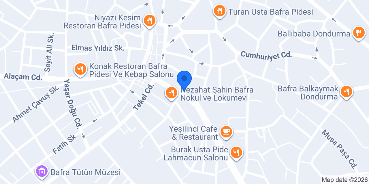 ÖZEL BAFRA BAYRAK SÜRÜCÜ KURSU konumu