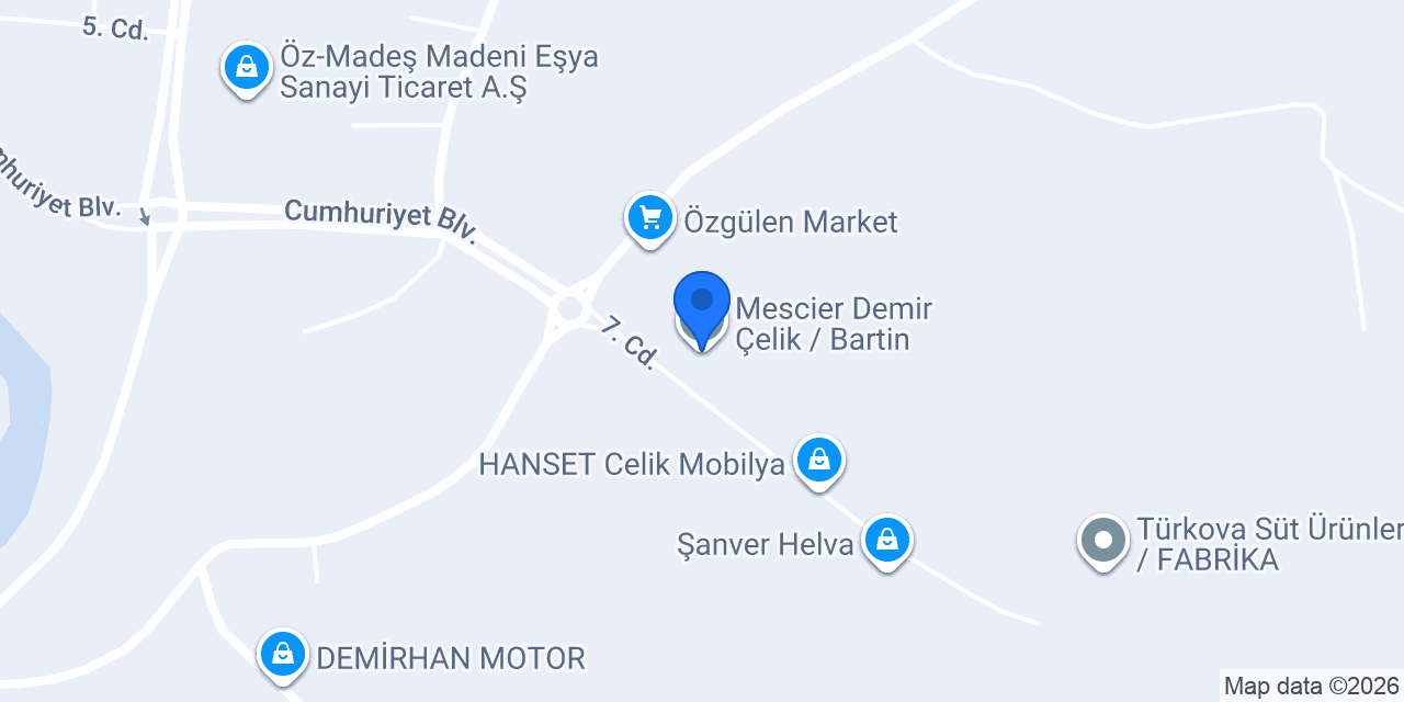 Mescier Demir Çelik / Bartin konumu