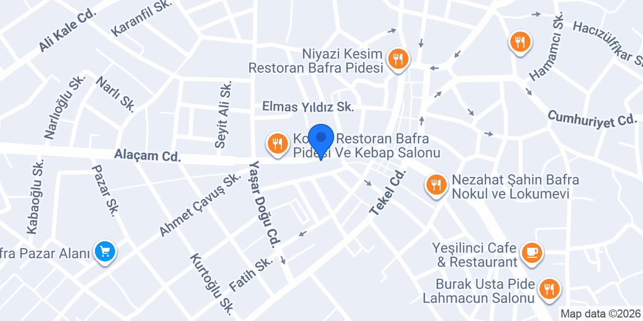 Bafra 2. Noteri konumu