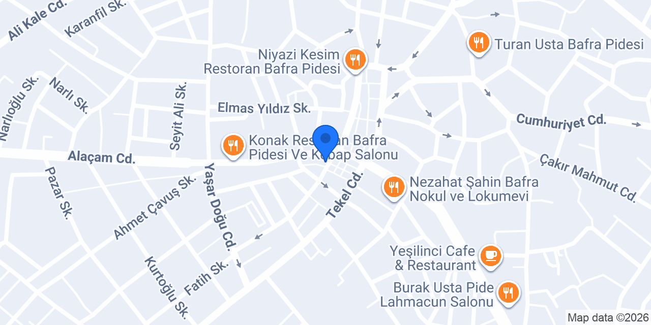 Uğur Gümüş Bafra konumu