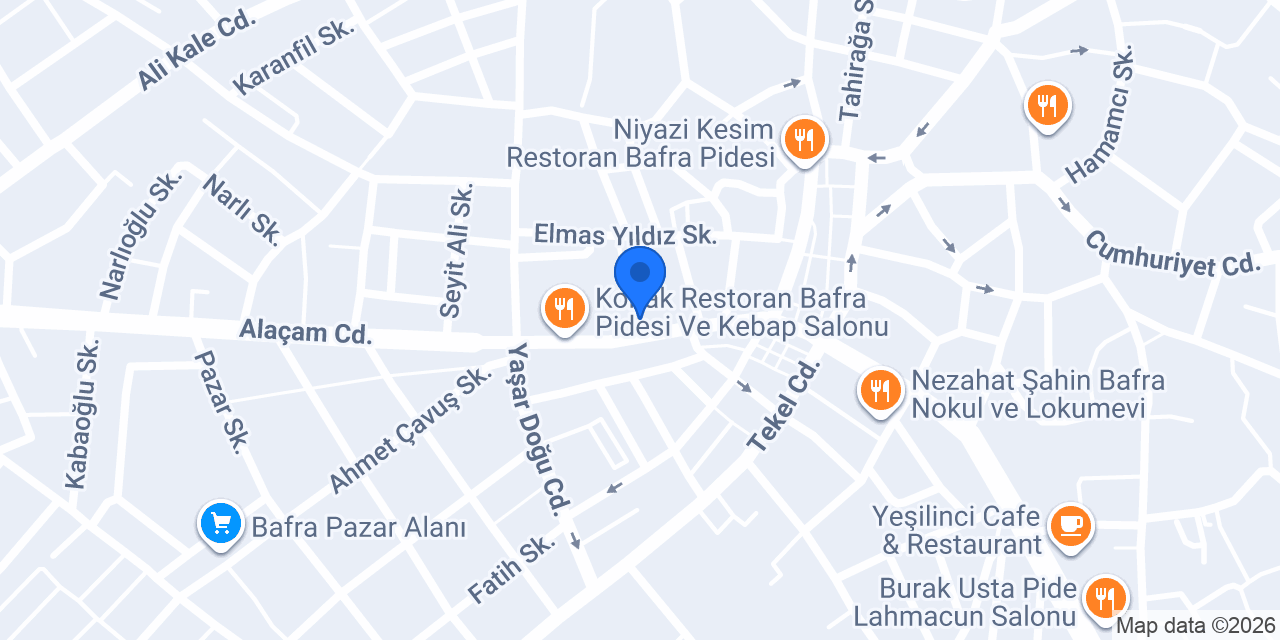 BAFRA AVM - BAFRA SHOPPING CENTER konumu
