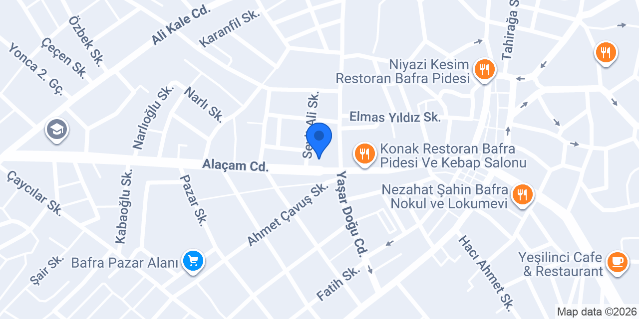 Arçelik Bafra Beşyol konumu
