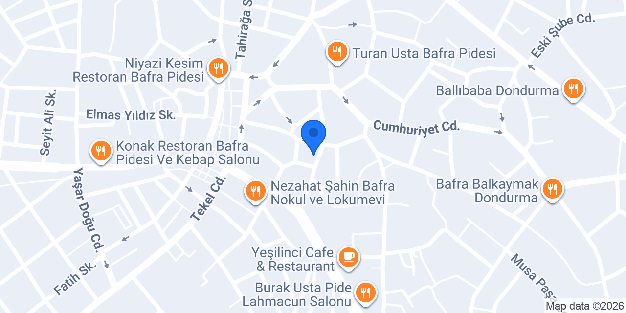 Bafra taksi Ali güven konumu