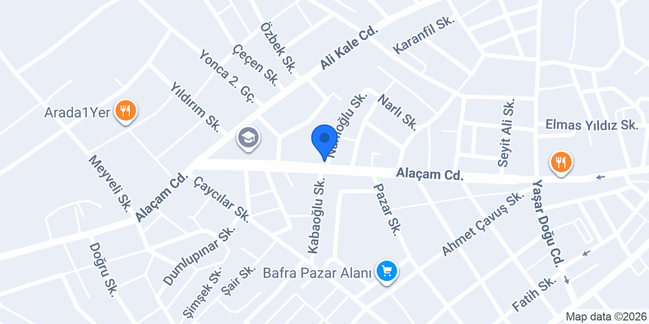 Özel Bafra Özkan Sürücü Kursu konumu