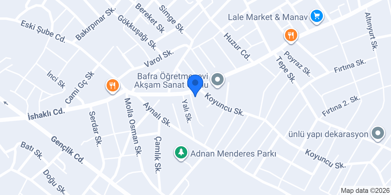 Bafra Kent Taksi konumu