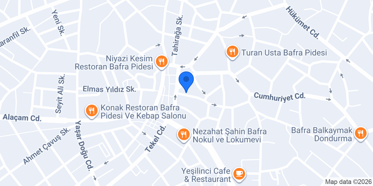 Celal Usta Bafra Tandır konumu