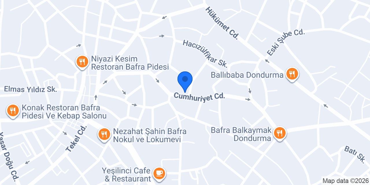 Cafe İstanbul - Bafra konumu