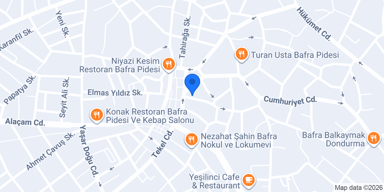 Bafra Ofset konumu