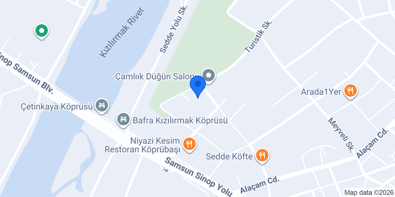 Bafra Bisiklet Evi konumu
