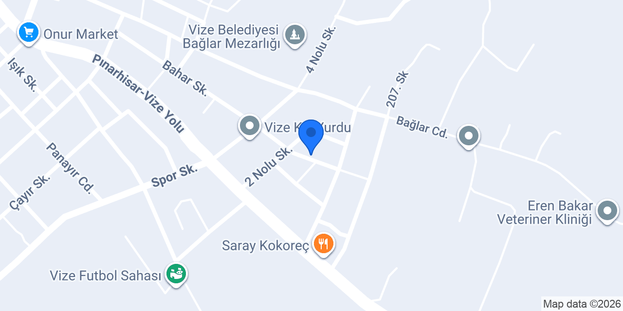 VİZE DAMLA ERKEK APARTI konumu