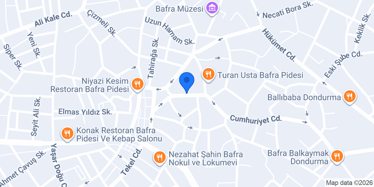 Bafra Diş Hekimi Emir Altındeğer konumu