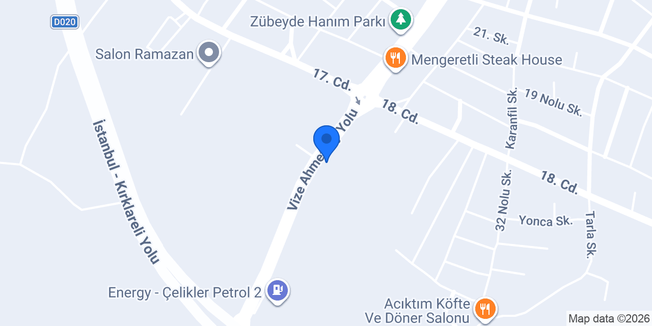 Durak Tekstil Kırklareli Vize konumu