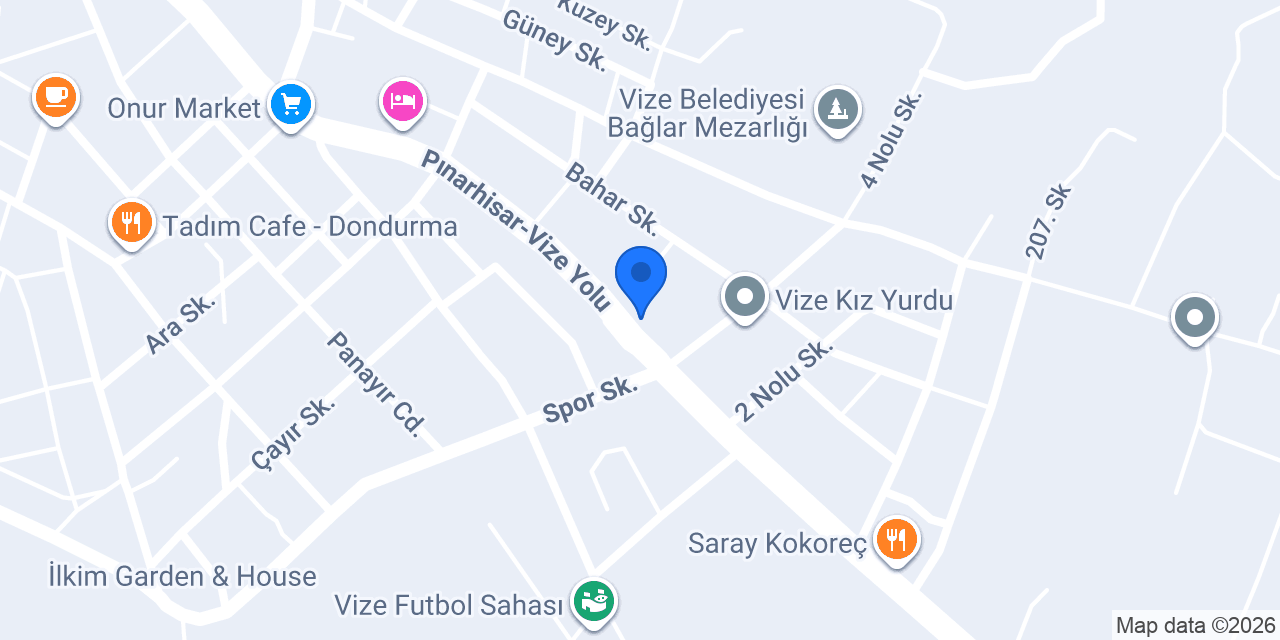 Yılmazlar Yapı Market konumu