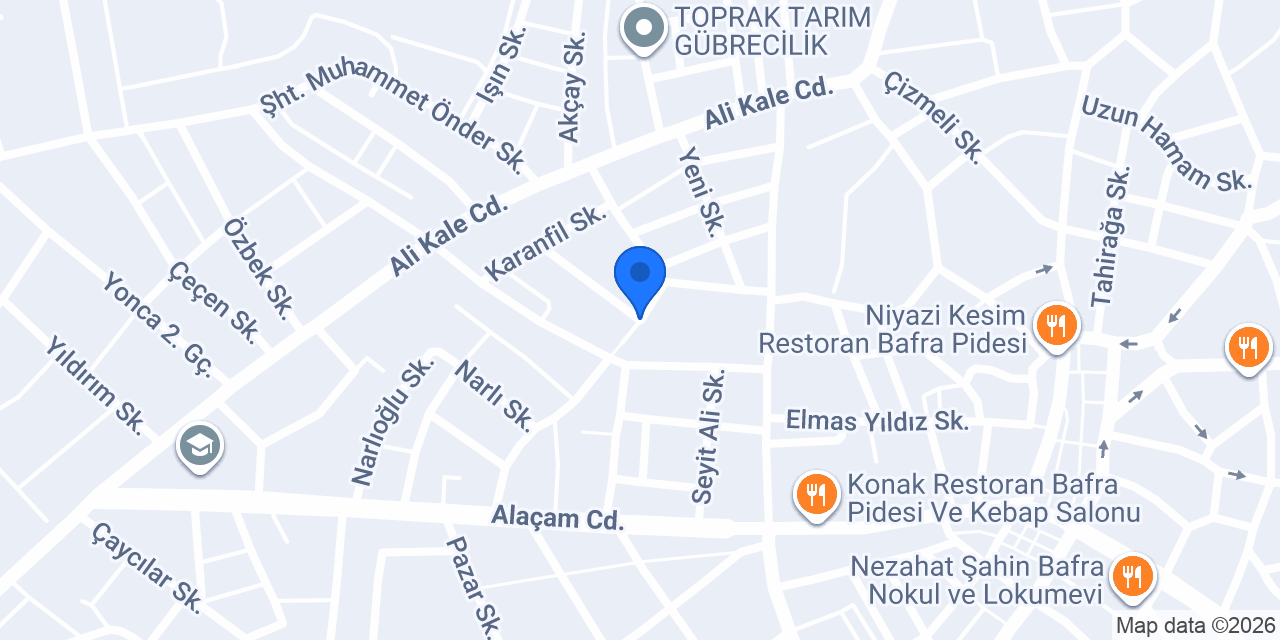 BAFRA ÇİLHANE konumu