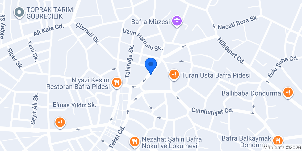 Bafra İstikbal Aydınlar konumu