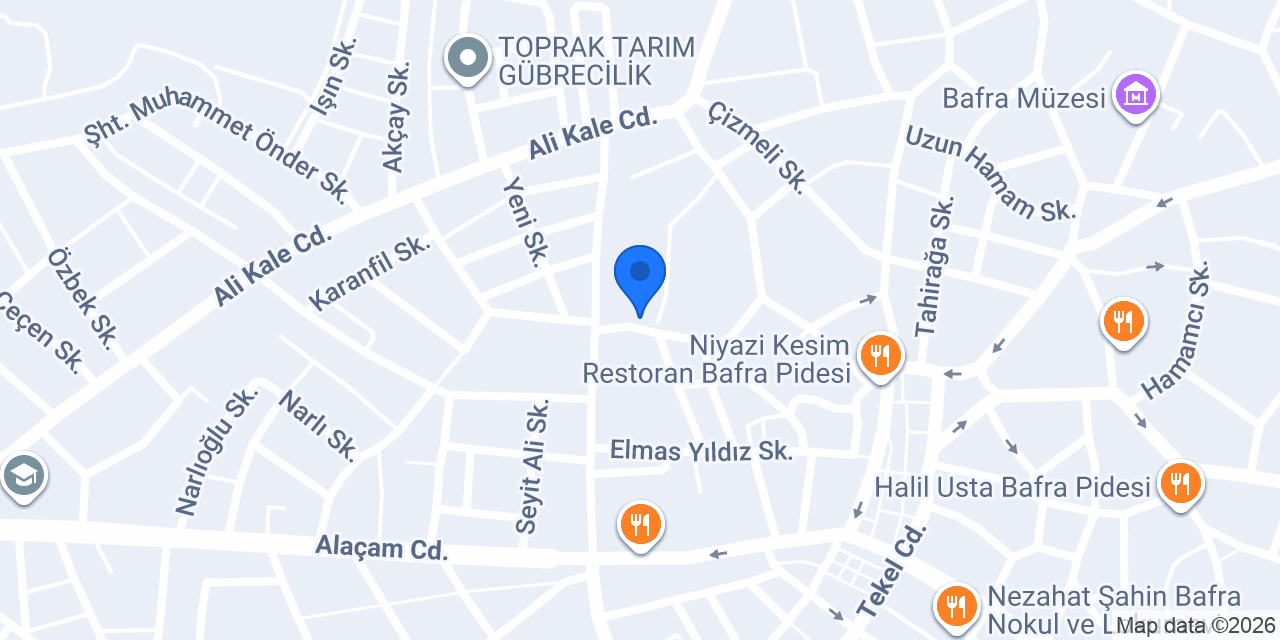 Bafra Anahtar - Çilingir konumu