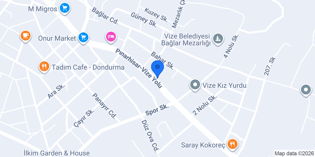 Aras Kargo Vize Şubesi konumu