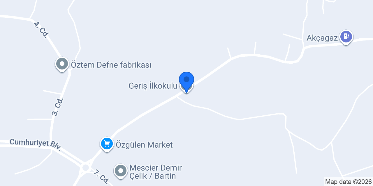 Geriş İlkokulu konumu
