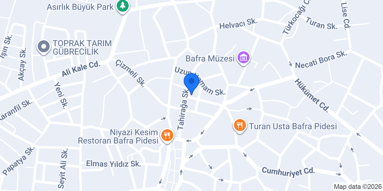 Bafra Cihat Reklam konumu