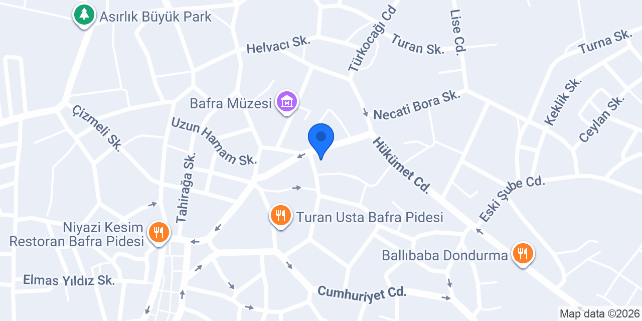 Dikenli Bahçe Çiçekçilik Bafra Çiçekçi konumu