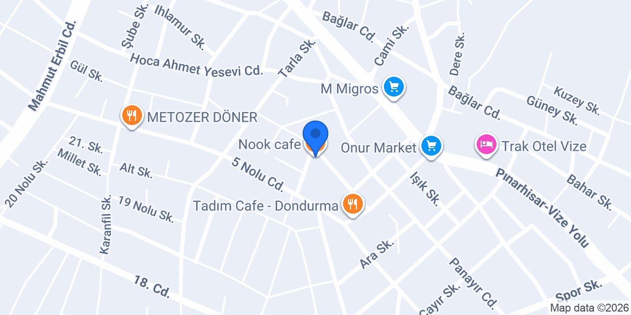 Nook cafe konumu
