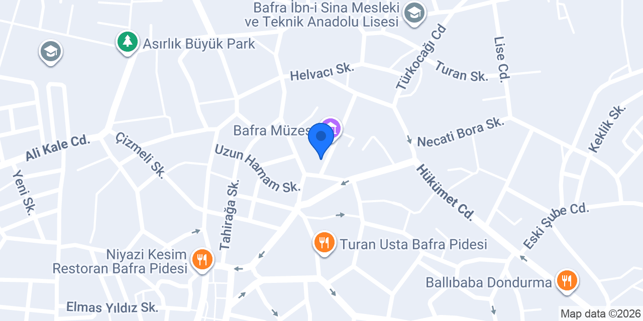 Yapı Kredi - Bafra Şubesi konumu