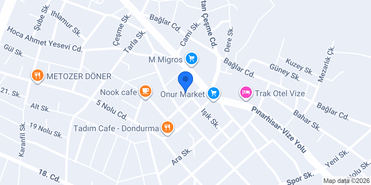 Vizem Tatlı Dondurma konumu