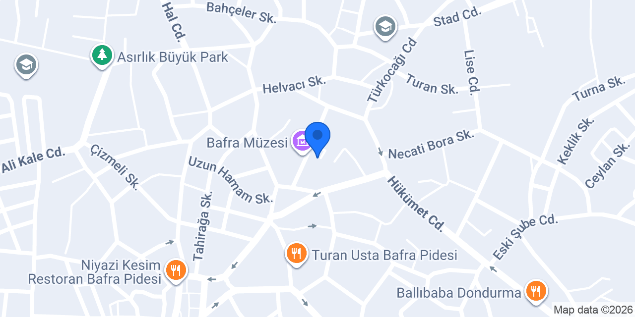 Bafra Evlendirme Dairesi konumu