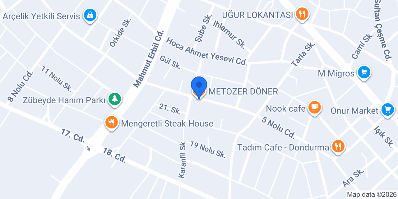 METOZER DÖNER konumu